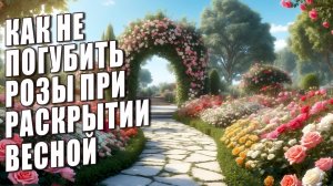 КАК НЕ ПОГУБИТЬ РОЗЫ ПРИ РАСКРЫТИИ ВЕСНОЙ. РОЗЫ В САДУ. УХОД ЗА РОЗАМИ РАННЕЙ ВЕСНОЙ.