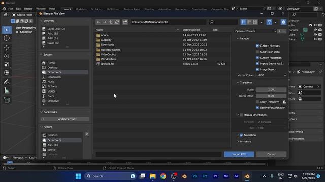 How to Open FBX File Format 3D Models in Blender Software [easy] смотреть онлайн