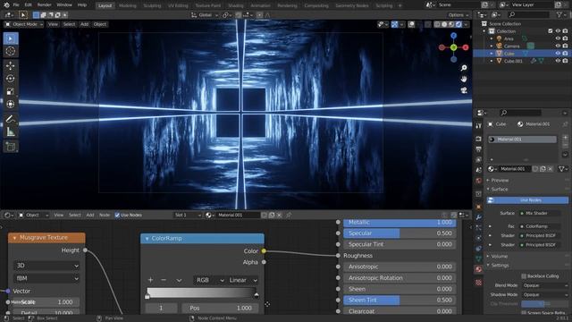 Abstract Eevee Loop Animation Tutorial Blender 2.93 смотреть онлайн