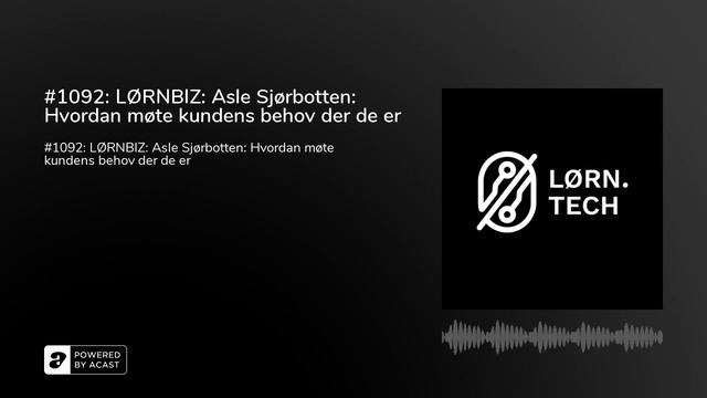 #1092: LØRNBIZ: Asle Sjørbotten: Hvordan møte kundens behov der de er смотреть онлайн