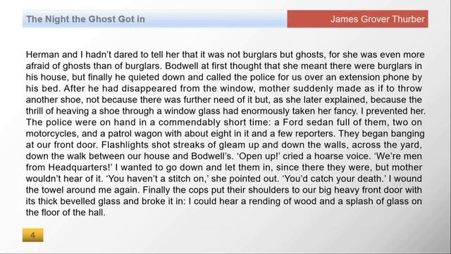 10th English Unit 2 Prose - Class 2 - The Night the Ghost Got In - James Grover Thurber смотреть онлайн