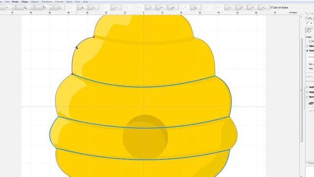 Digitizing a bee hive applique design in Embird. смотреть онлайн