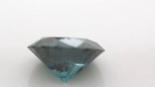 0.10 Ctw Round Brilliant Loose SI3 Clarity Deep Forest Green Color Diamond
