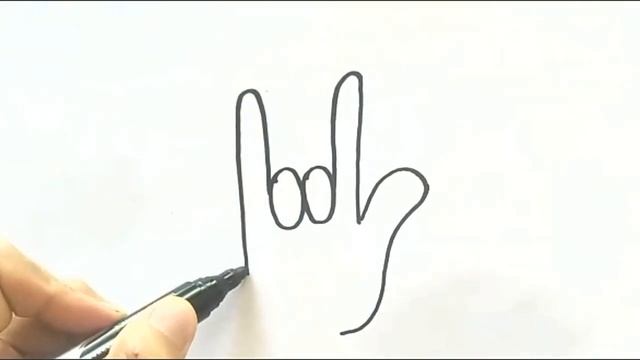 Bolalar uchun oson qo‘l rasmini chizish/Easy hand drawing for kids смотреть онлайн