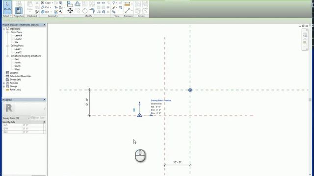 Revit Points-03-Moving the Project Base Point смотреть онлайн