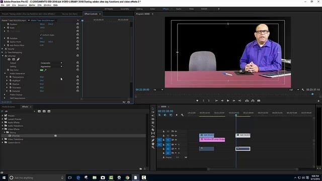 Using Ultra Key to remove green screen in Adobe Premiere CC 2015 in Win 10 NNN смотреть онлайн