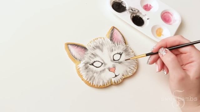 ADORABLE Vintage-Inspired Cat Cookie! Time-lapse Tutorial