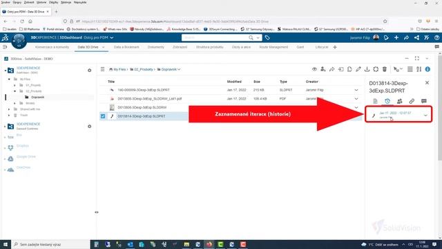 Propojení SOLIDWORKS PDM Professional s platformou 3DEXPERIENCE - 3DDrive смотреть онлайн