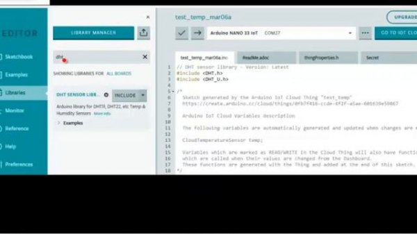 4. IoT - Arduino cloud