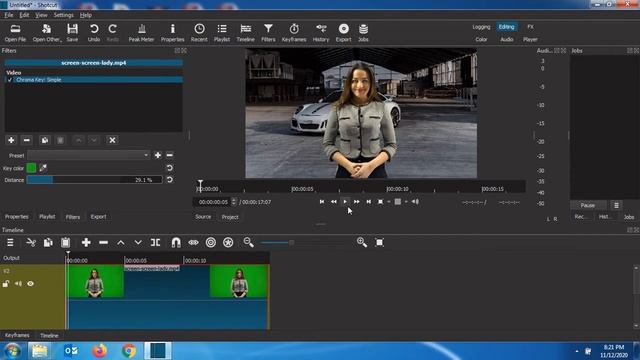 Green screen Chroma key Filter Shotcut tutorial. How to Remove Green Screen in Shotcut ? смотреть онлайн