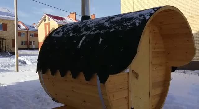 Баня бочка 2 метра с козырьком купить в Балахне. смотреть онлайн