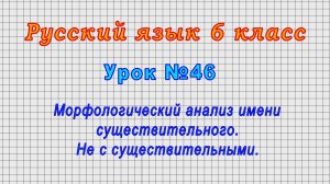 Русский язык 6 класс (Урок№46 - Морфологический анализ имени существительного. Не с существит.)