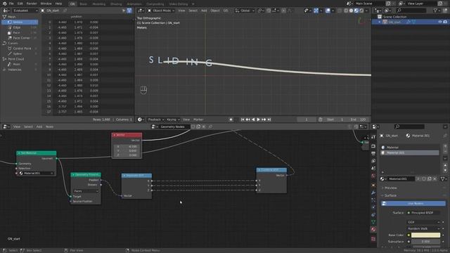 Letters: sliding FX, using geomety proximity | blender geonodes fields daily, tip 22 смотреть онлайн
