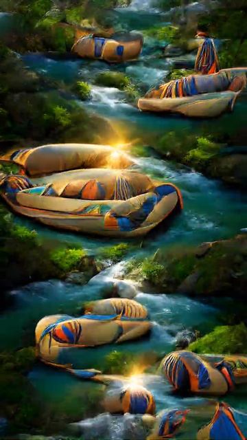 River Rafting: 4K AI Art Adventure