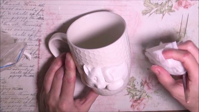 Кот по фото. Декор кружки из полимерной глины смотреть онлайн