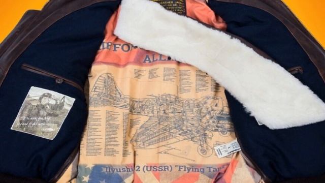 Куртка кожаная "Бомбер-Пилот" В.В.С.-СССР - 2-я Эскадрилья. Доставка. смотреть онлайн