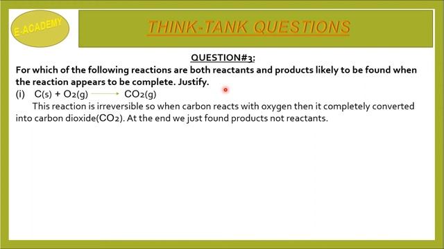 Chemistry Class 10-Federal Board-Chapter 9-Chemical Equilibrium Think Tank Exercise Question смотреть онлайн