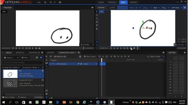 Hitfilm 4 Express - Importing Image Sequence and Exporting It as video. смотреть онлайн