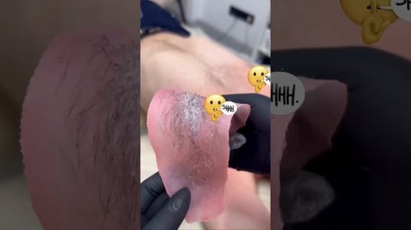 Пример работы с полимерным воском YUSKISS от нашего партнера #косметика #депиляция #маска