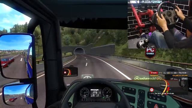 Mercedes Actros - Euro Truck Simulator 2 [Pxn V9] смотреть онлайн