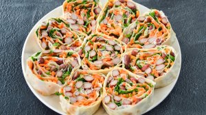 ПОСТНЫЕ рулетики из лаваша ☆ ДВЕ начинки