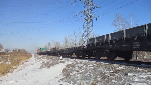 "Вывоз" Тепловоз 2М62-0701 с вывозным поездом смотреть онлайн