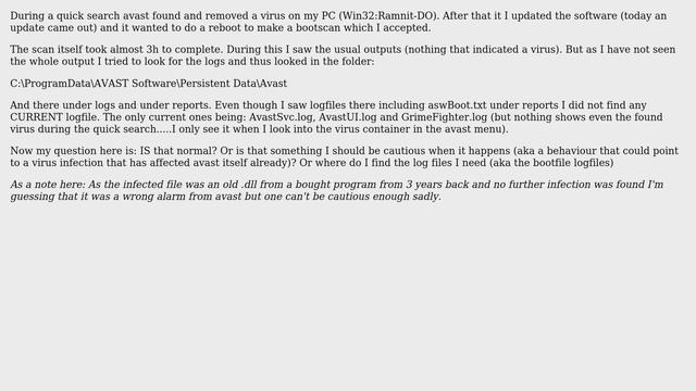 Bootscan after virus find without log files update? смотреть онлайн