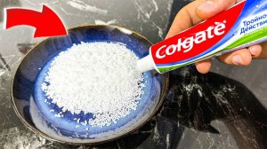Смешал соду и зубную пасту и результат потрясающий! Как очистить посуду от нагара и жира!