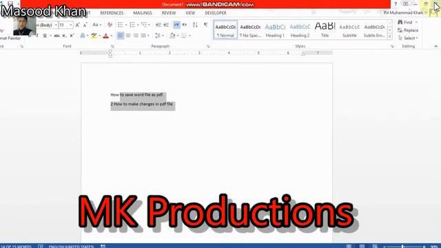 How To edit PDF File | How to save word file as PDF in urdu | PDF Word | Conversion | MK Production смотреть онлайн