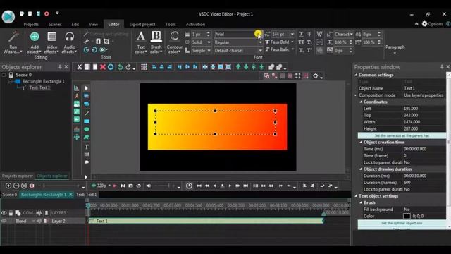 HOW TO ADD GRADIENT TEXT IN VIDEO USING VSDC FREE VIDEO EDITOR | VSDC VIDEO EDITOR TUTORIAL смотреть онлайн