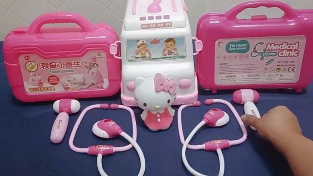 Hello Kitty Toys||10:01 Minutes Satisfying with Unboxing Cute Pink Ambulance Car Doctor Playset ASM смотреть онлайн