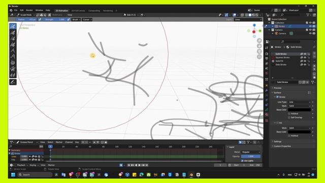 How To Smooth Drawing Strokes In Blender 3.6 Tutorial смотреть онлайн
