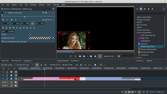 Kdenlive Tutorial Crop and Tranform смотреть онлайн