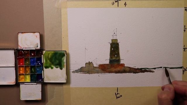Lighthouse and Boat in Watercolor -  with Chris Petri