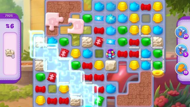HomeScapes Level 7925 No Boosters (14 Moves)