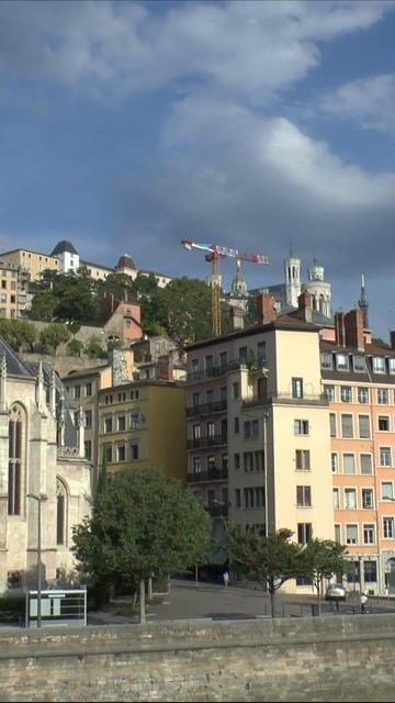 Lyon City view from Passerelle Saint Georges de Lyon #shorts смотреть онлайн
