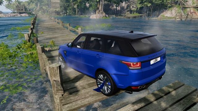 Land Rover Range Rover Sport SVR - BeamNG Drive | Offroading | Steering Wheel Gameplay смотреть онлайн