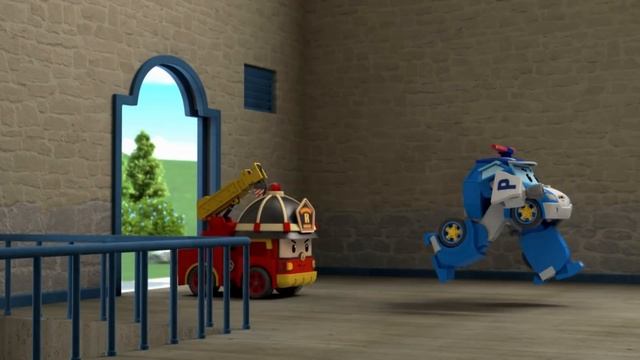 How do you get it out of cement? | Robocar Poli Rescue Clips смотреть онлайн