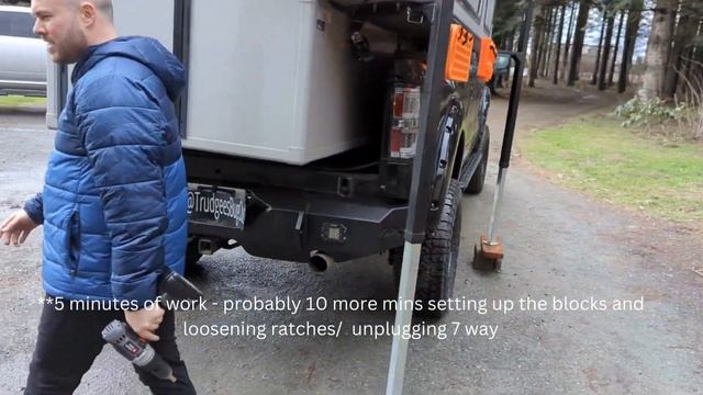 How To Load And Unload A Truck Camper On A Pickup Truck | 23 Scout Kenai