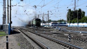 Тепловоз 2ТЭ10М-3332. Отправление. Звук 10Д100.