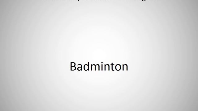 How to say Badminton in English? смотреть онлайн
