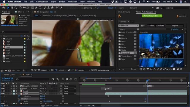 AEJuice Seamless Transitions Tutorial