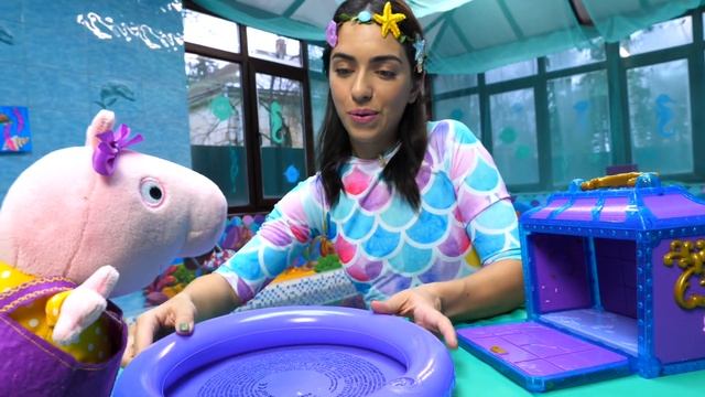 Русалка и свинка Пеппа - Видео с игрушками - Тыква для Пеппы смотреть онлайн