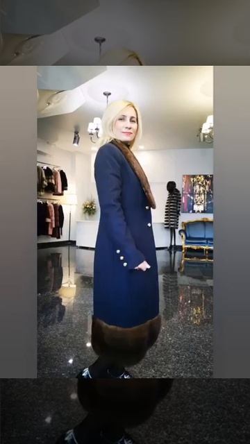 Пальто женское из кашемира с отделкой из меха норки смотреть онлайн