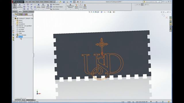 Lasercut Box: Front Face Pattern by dxf/dwg Import (Optional) смотреть онлайн