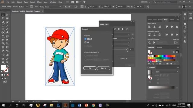 How to Convert Raster image into Vector in Adobe Illustrator смотреть онлайн