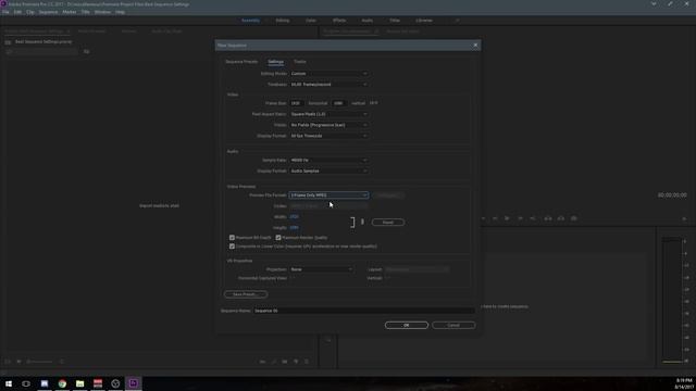 Adobe Premiere Best Sequence Settings смотреть онлайн