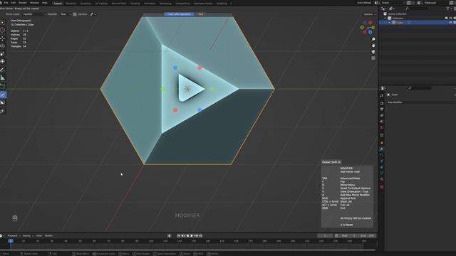 Mirror 120 degrees with Hard Ops in blender смотреть онлайн