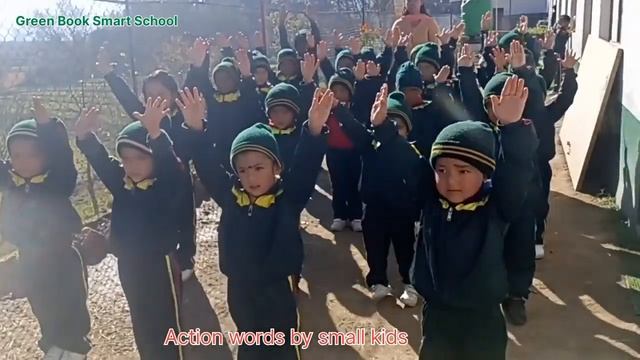 Action word by small kids in assembly | English skill | Green Book Smart School | New english words смотреть онлайн