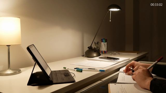 1 час StudyWithMe no music - Night study with me, Real sound, - Study ASMR смотреть онлайн